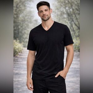 Calvin Klein 100% Cotton Black V-Neck T-Shirt